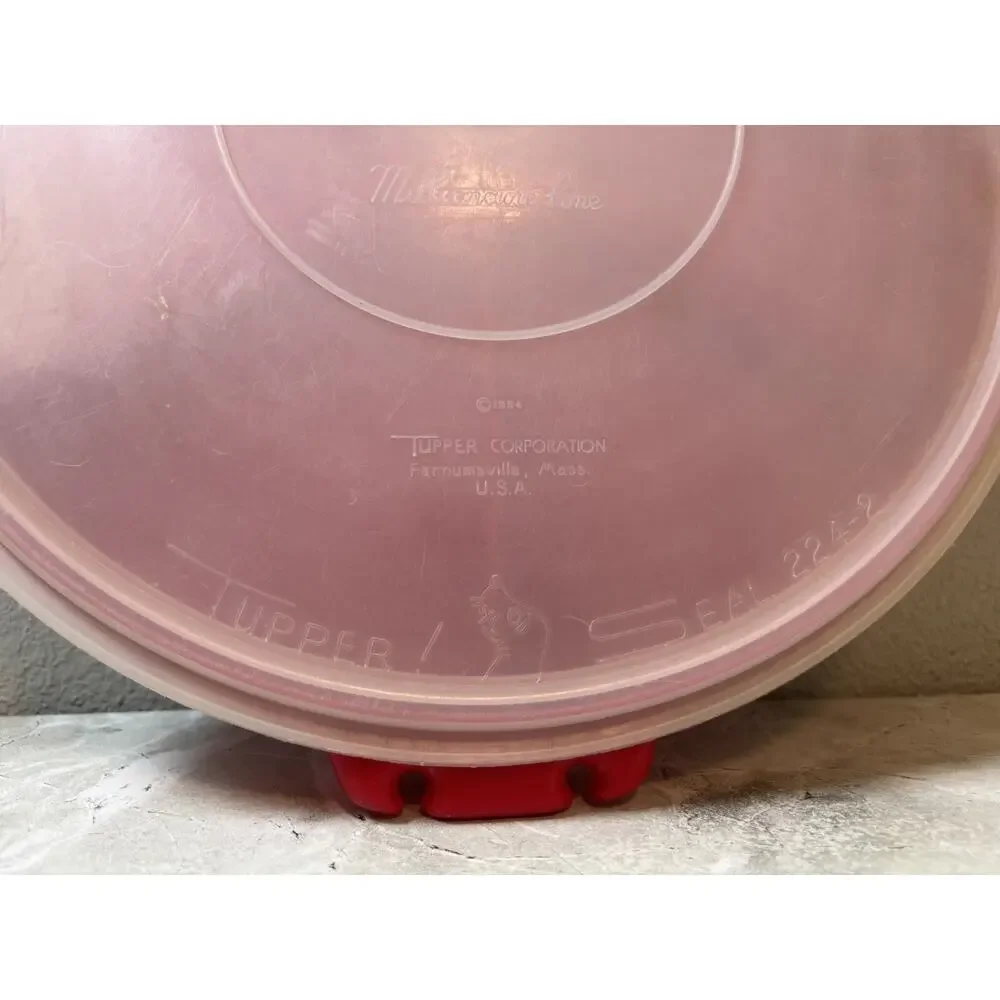 Tupperware‎ Tray 6 Section 405-1 With Tupper Seal Lid 224-2 Red Millionaire Line